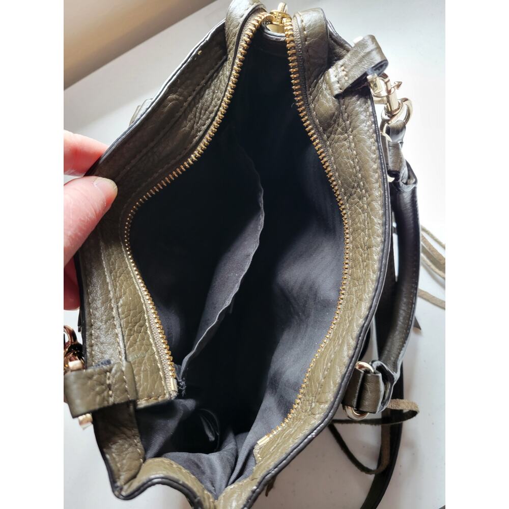 Rebecca Minkoff Olive Green Micro Regan Satchel Crossbody Bag - Picture 6 of 9